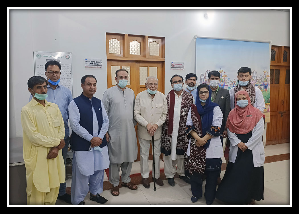 Surprised visit by Mr. Muhammad Nazar Memon, Member Board of Director PPHI Sindh H.O Karachi and Mr. Moula Bux Solangi, Regional Director PPHI RO I, Hyderabad to Nutrition Stabilization Centre at LUMHS Jamshoro